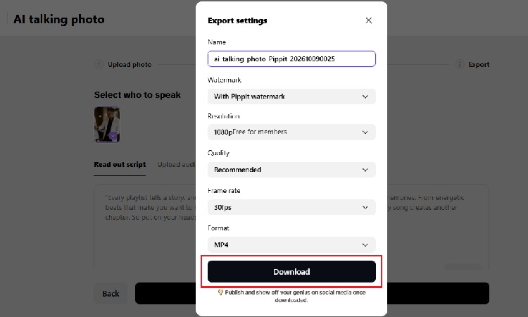 Export the journey